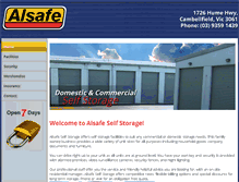 Tablet Screenshot of alsafestorage.com.au